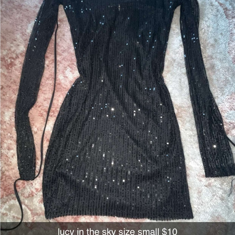 Lucy in the Sky Black Sequin Bodycon Dress